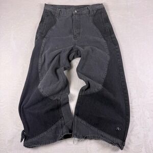 Vintage Liquid Lagoon 1st Gen Black Wide Leg Jeans Men 32x32 Y2K Skater